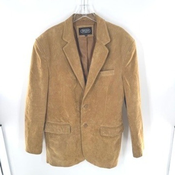 Bgsd Other - Vintage BGSD Mens Sz XLT Genuine Leather Suede Blazer Jacket Sport Coat‎ Tan